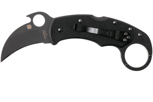 96 Spyderco Складной нож керамбит Karahawk All Black - Spyderco 170GBBKP фото 11