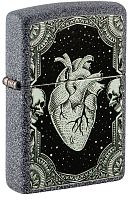  зажигалка ZIPPO Heart Design с покрытием Iron Stone