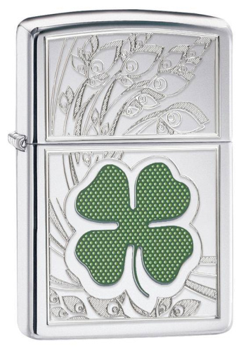 499 ZIPPO ЗажигалкаClassic "Клевер" с покрытием High Polish Chrome 499 ZIPPO ЗажигалкаClassic "Клевер" с покрытием High Polish Chrome
